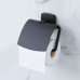 A90341422 Gem, Тримач для туалетного паперу з кришкою, чорний мат (1 сорт)