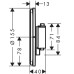 15554670 HG ShowerSelect Comfort S Зовнішня частина термостата на 2 споживачі, чорний матовий (1 сорт)