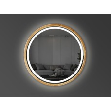 Perfection Slim Дзеркало з підсвіткою LED дуб натуральний 650мм (аурна,фронтальна,сенсорна) (1 сорт)