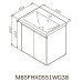 M85-FHX0551-WC0551WG38 X-Joy, База з раковиною, підвісна, 55 см, 2 дверцят, білий глянець (1 сорт)