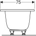 554.123.01.1 TAWA Ванна прямокутна Duo 170 х 75 см, slim rim, центральний злив (1 сорт)